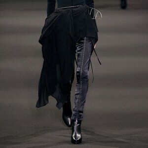 ANN DEMEULEMEESTER F/W20 NWT "The Unicorn" Black Satin Eyelet Pants
